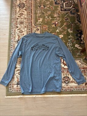 Sierra Nevada Men's Long Sleeve Crew Tee in Dusty Blue